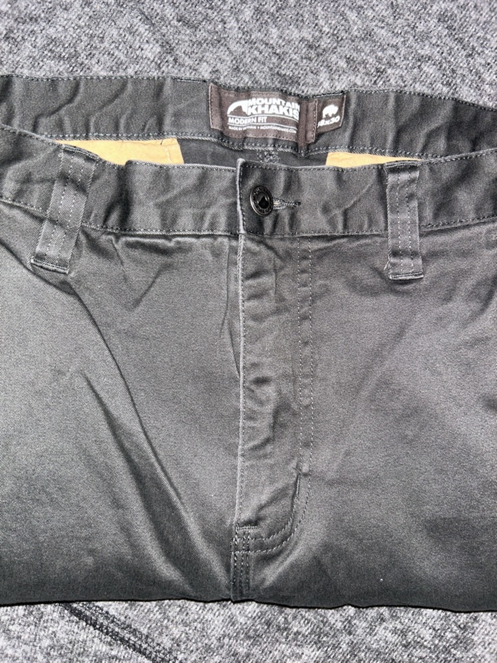 Mountain Khakis Modern Fit Black Pants with Subtle Stitching